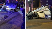 Zonguldak'ta feci kaza: Otomobil takla attı! 5 yaralı