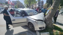 80 yaşındaki sürücüden hayat kurtaran manevra: Ağaca çarparak durabildi