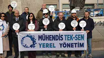 Mühendis Tek-Sen üyeleri Ankara’da meydandaydı