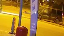 Karaman'da belediye işçisinin hayatını kaybettiği kaza anı kameraya yansıdı