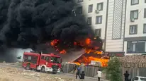 Şanlıurfa'da depoda korkutan yangın