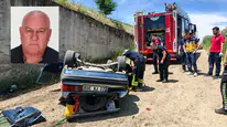 Tekirdağ'da otomobilin menfeze uçtuğu kazada sürücü öldü
