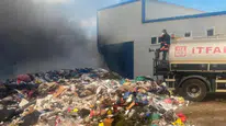 Edirne'de katı atık tesisinde yangın : Plastik ayrıştırma ünitesi zarar gördü