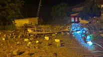 Kırıkkale'de şiddetli fırtına : Caminin minaresi yıkıldı