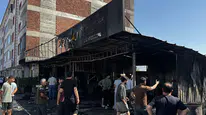Elazığ'da lastikçi dükkanında yangın