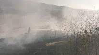 Susurluk'ta arazi yangını ekiplerin müdahalesiyle söndürüldü
