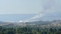 Denizli'de Hierapolis Antik Kenti yakınlarında yangın