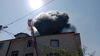 Bolu'da apartmanın çatı katında yangın