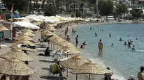 Bodrum'da termometreler 40 dereceyi aştı : Sahillerde yoğunluk oluşturdu