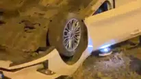 Diyarbakır Sur'da trafik kazası : Otomobil takla attı, sürücü yaralandı