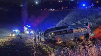 Amasya'da yolcu otobüsü şarampole uçtu : 24 yaralı