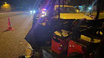 Kütahya'da otomobil elektrikli bisiklete çarptı : 2 kişi yaralandı