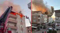 Kocaeli’de teras yangını paniğe neden oldu : Mahalleli sokağa döküldü