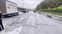 Başakşehir TEM Otoyolu'nda Hafriyat Kazası