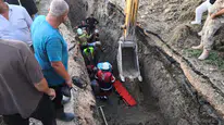 Hatay'da altyapı çalışmasında göçük