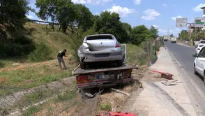 Sancaktepe'de zincirleme kaza! Kamyon ve çekici yoldan çıktı: 3 yaralı