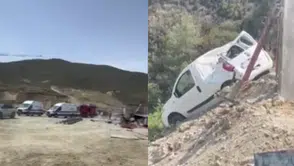 Hatay'da freni patlayan vinç dehşet saçtı: 2 aracı biçti! 2 ağır yaralı