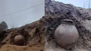 Denizli'de Orta Bizans dönemine ait küp bulundu