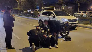 Eskişehir’de motosiklet sürücüsü otomobile arkadan çarptı : 1 yaralı