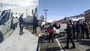 Bitlis'te peş peşe iki kaza : 12 kişi yaralandı