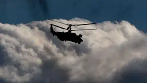 Erzurum Karayazı’da askeri helikopter yoğun yağışa yakalandı