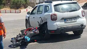 Siirt'te otomobil ile motosiklet çarpıştı : Kazada 1 yaralı
