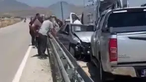 Kayseri Develi’de otomobil ile kamyonet kafa kafaya çarpıştı : 1 ölü