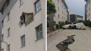 Van'da fırtına koptu : KYK yurdunun çatısı uçtu
