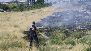 Van'da çıkan anız yangını söndürüldü