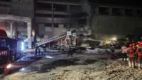 Sivas'ta çimento fabrikasında yangın