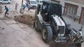 Adıyaman'da altyapı çalışmasında doğal gaz borusu patladı