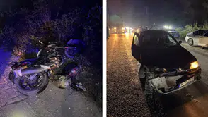 Zonguldak'ta alkollü sürücü dehşeti : Otomobil motosikletle kafa kafaya çarpıştı
