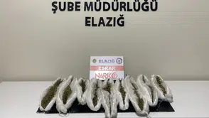 Elazığ'da iş makinesi içerisinde 1 kilo uyuşturucu ele geçirildi