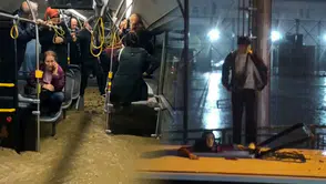 Sarıyer Ayazağa'da Sel Felaketi: Otobüs ve Araçlar Mahsur Kaldı