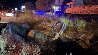 Kahramanmaraş'ta araba takla attı