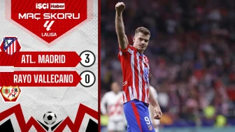 Atletico Madrid, Rayo Vallecano karşısında 3 puanı 3 golle aldı