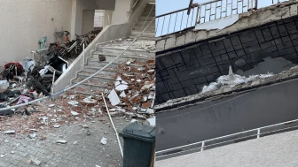 Kumburgaz’da korkutan anlar: Binanın duvarları depremle yıkıldı!