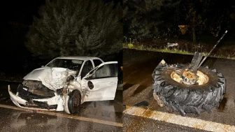 Burdur'da feci kaza! Traktör ile otomobil çarpıştı: 2 yaralı