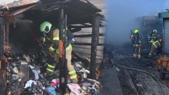 Erdek'te yangın: Konteyner ev kullanılamaz hale geldi