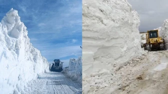 Hakkari Yüksekova'da 3 metrelik kar!