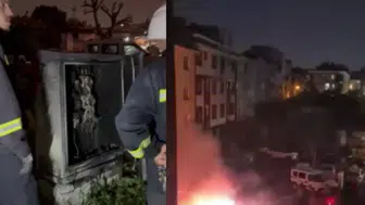 Küçükçekmece'de yangın paniği: Elektrik trafosu alev aldı!