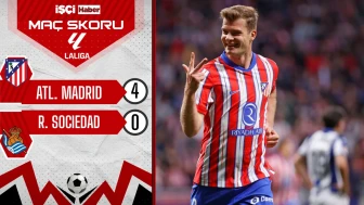 Atletico Madrid, Real Sociedad'ı 4-0 mağlup etti!