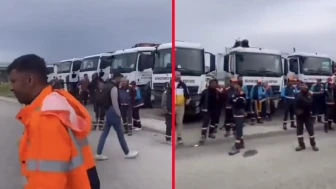 Büyükçekmece'de belediye işçilerinden eylem!