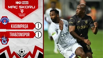 Kasımpaşa ve Trabzonspor, 1-1 berabere kaldı