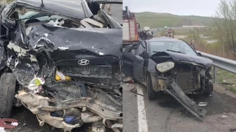 Ağrı'da keci kaza: Otomobil minibüse çarptı, 2 ölü 8 yaralı