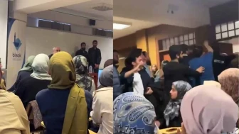 Boğaziçi Üniversitesi'nde Nurettin Yıldız’a yumurtalı saldırı