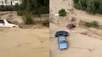 Osmaniye'de sel! Araçlar sular altında kaldı