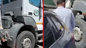 Bolu'da korkunç kaza: Beton mikseri ile otomobil çarpıştı! 1 yaralı!