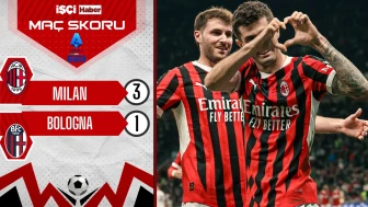 Milan, Bologna karşısında 3 puanı 3 golle aldı