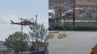 İş kazası sonrası havadan müdahale!